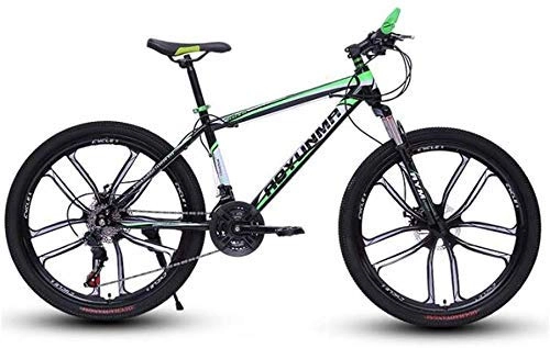 Mountain Bike : GQQ Mountain Bike, Twin Disc Brake Bikes, Beach Snowmobile Bike Variable Speed Bicycle Upgrade High-Carbon Steel Frame, D3, 27, A3