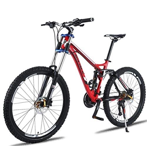 Mountain Bike : GQQ Road Bicycle 26 inch Aluminum Alloy Frame Mountain Bike, Unisex City Hardtail Bicycle, Red, 27 Speed
