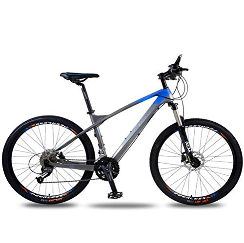 Mountain Bike : GQQ Road Bicycle Mens Mountain Bike 27.5 inch City Hardtail City Road Bicycle for Adults, Gray Blue