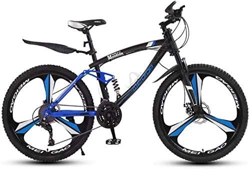 Mountain Bike : GQQ Variable Speed Bicycle, Adult Mens 24 inch Mountain Bike, Students, Highcarbon Steel City Bike, Dual Disc Brake Beach Snow Bikes, Magnesium Alloy Integrated, B, 27 Speed, B, 27 Speed