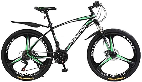 Mountain Bike : GQQ Variable Speed Bicycle, Adult Mountain Bike, Double Disc Brake Bike City Road, Trail Highcarbon Steel Snow Bikes, 24 inch Men's / Women's Variable Speed, B, 24 Speed, C