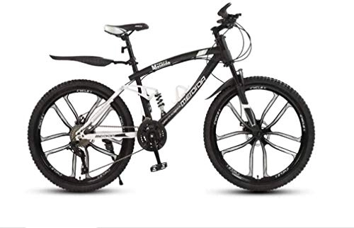 Mountain Bike : GQQ Variable Speed Bicycle, Adult Soft Tail Mountain Bike, Highcarbon Steel Snow Bikes, Students Double Disc Brake City Bicycle, 24 inch Magnesium Alloy, C, 30 Speed, C, 30 Speed