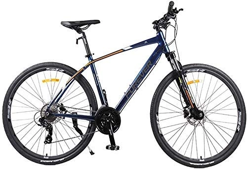 Mountain Bike : GQQ Variable Speed Bicycle, Women Mountain Bikes, 26 inch 27Speed Mountain Trail Bike, Dual Disc Brake Aluminum Frame Hardtail Mountain Bike, Blue