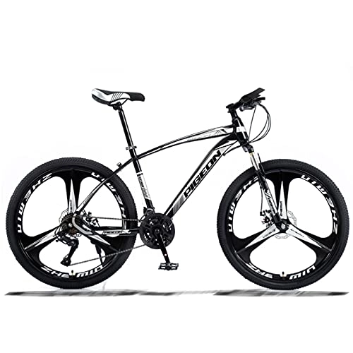 Mountain Bike : GREAT 26 Inches Mountain Bikes, Man Woman Road Bike 21 Speed Bicycle Dual Disc Brake Bike Thick Anti-skid Wear-resistant Tires Commuter Bike(Color:C)