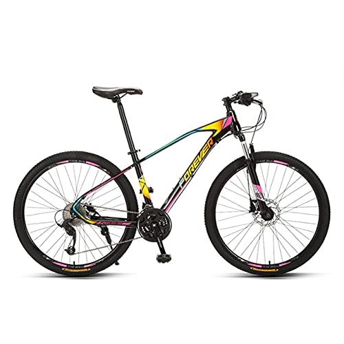 Mountain Bike : GREAT 27 Speed Mountain Bike, 26” Student Bicycle Aluminum Alloy FrameDual Disc Brakes Road Bikes For Men Women（Saddle Height Adjustable）(Size:27 speed, Color:B)