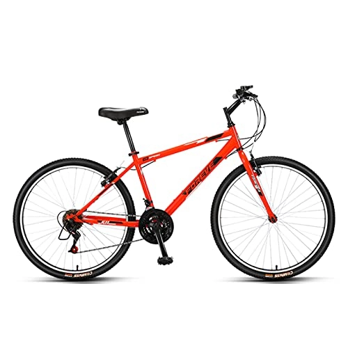 Mountain Bike : GREAT Adult Mountain Bike, 26-Inch 21-speed Bicycle High Carbon Steel Frame Student Commuter Bike, Suitable For Height 160-192cm(Color:Orange)