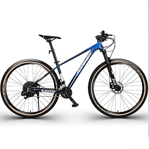 Mountain Bike : GREAT Adult Mountain Bike 29-Inch Wheels, Student Bicycle 24 Speed Spoke Wheels Dual Disc Brake Aluminum Frame Suitable For Riders With A Height Of 175-195 CM(Size:24 speed, Color:Blue)