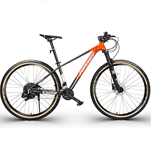 Mountain Bike : GREAT Mountain Bike 29 Inches 21 Speed Spoke Wheels Dual Disc Brake Aluminum Frame MTB Bicycle With Water Bottle Holder Comfortable Saddle(Size:24 speed, Color:Orange)