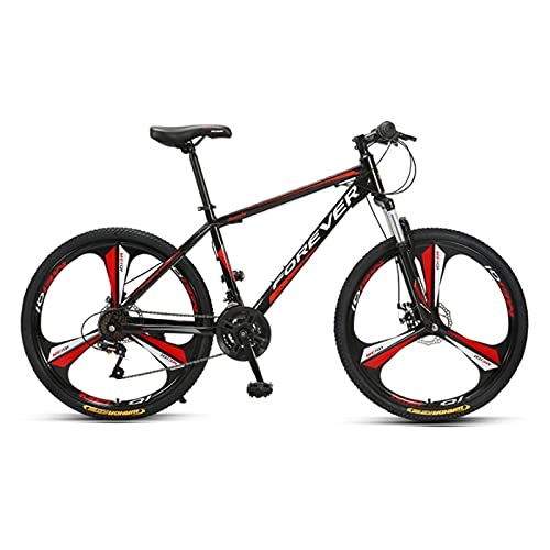 Mountain Bike : GREAT Mountain Bike, student Bicycle 26” 24 Speed 3 Spokes Wheel Outdoor Sports Road Bikes Full Suspension Mountain Bike Dual Disc Brakes(Size:24 speed, Color:Black)