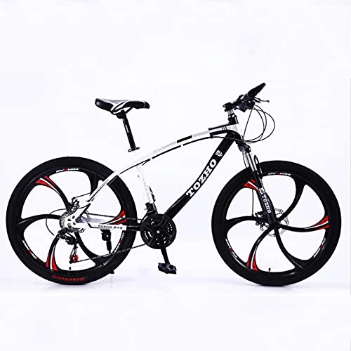 Mountain Bike : GREAT Outdoor Mountain Bike, Variable Speed Bicycle 26 Inch Wheels Student Bicycle Double Disc Brake Carbon Steel Bike Suitable For People Of 160-185CM(Size:27 speed, Color:White)