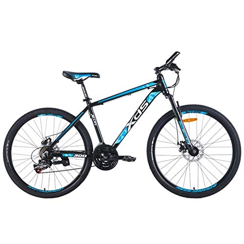 Mountain Bike : GWFVA 26 Inch Mountain Bikes, Aluminum 21 Speed with Dual Disc Brake, Adult Alpine Bicycle, Anti-Slip Bikes, Hardtail Mountain Bike, Dark Blue, 15.5 Inches