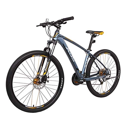 Mountain Bike : GWFVA Adult Mountain Bikes, 27.5 Inch Anti-Slip Bikes, Aluminum Frame Hardtail with Dual Disc Brake, 27-Speed Bicycle, Blue, 16