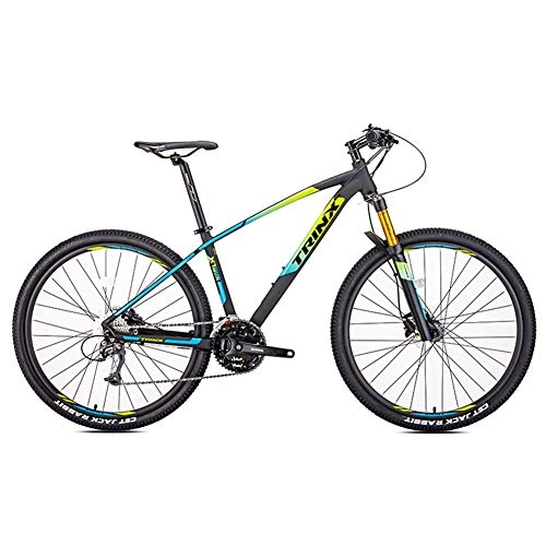 Mountain Bike : GWFVA Adult Mountain Bikes, 27-Speed 27.5 Inch Big Wheels Alpine Bicycle, Aluminum Frame, Hardtail Mountain Bike, Anti-Slip Bikes, Green