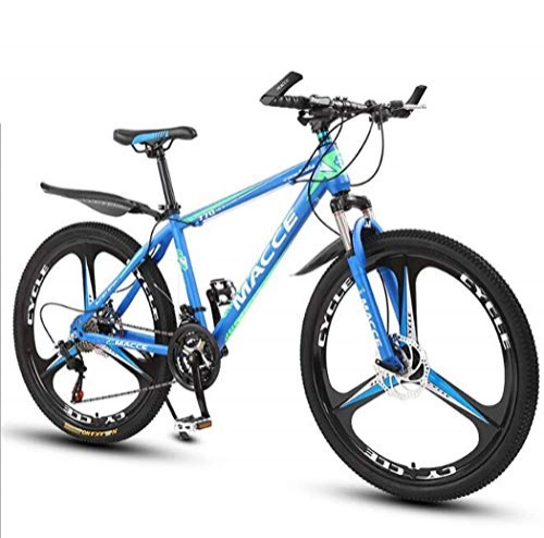 Mountain Bike : GWFVA Men's Mountain Bikes, 26 Inch High-Carbon Steel Hardtail Mountain Bike, Mountain Bicycle Double Disc Brake, 24 Speed, 3 Spoke