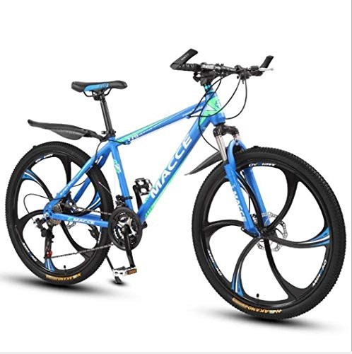 Mountain Bike : GWFVA Soft Tail Mountain Bikes Bicycle 26'' High Carbon Steel Full Suspension Frame Adjustable Seat Mountain Trail Bike 21-27 Speeds Options, Multiple Colors