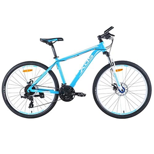 Mountain Bike : GXQZCL-1 26inch Mountain Bike, Aluminium Alloy Bicycles, Double Disc Brake and Front Suspension, 24 Speed, 17" Frame MTB Bike (Color : C)