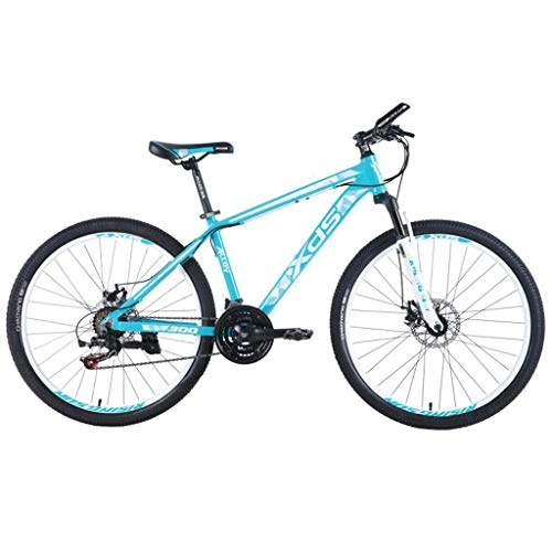 Mountain Bike : GXQZCL-1 26inch Mountain Bike, Aluminium Alloy Frame Bicycles, 17" Frame, Double Disc Brake and Front Suspension, 21 Speed MTB Bike (Color : C)