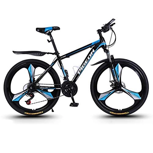 Mountain Bike : GXQZCL-1 Mountain Bike, 26inch Wheel Carbon Steel Frame Bicycles, 27 Speed, Double Disc Brake and Front Suspension MTB Bike (Color : C)