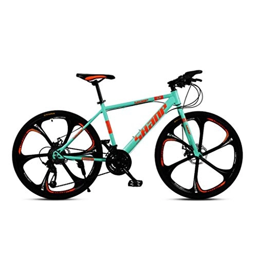 Mountain Bike : GXQZCL-1 Mountain Bike, Hard-tail Mountain Bicycle, Dual Disc Brake and Front Suspension Fork, 26inch Mag Wheels MTB Bike (Color : Green, Size : 27-speed)
