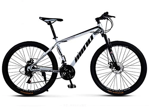 Mountain Bike : H-LML Adult Mountain Bike 26-Inch 27-Speed Single-Wheel Transmission All-Terrain Shock Absorber Men's And Women's Bicycles, White