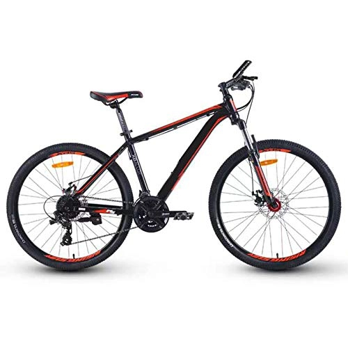 Mountain Bike : haozai Mountain Bike With Adjustable Seat, Lead Shoulder Suspension Fork, Non-slip Pedal, 8-piece Flywheel, 24-speed Transmission System, 26 Inch Mountain Bike