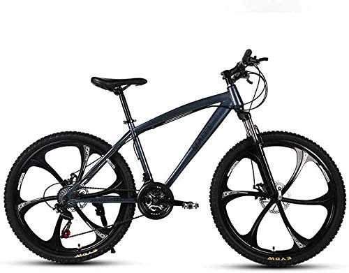 Mountain Bike : HCMNME durable bicycle Adult 24 Inch Mountain Bike, Beach Snowmobile Bicycle, Double Disc Brake Bicycles, Aluminum Alloy Wheels, Man Woman General Purpose Alloy frame with Disc Brakes