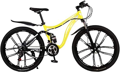 Mountain Bike : HCMNME durable bicycle Adult 26 Inch Mountain Bike, Double Shock Absorption Variable Speed Mountain Bicycle, Double Disc Brake Off-Road Snow Bikes, Mens Women Alloy frame with Disc Brakes