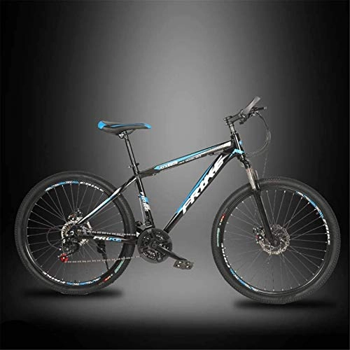 Mountain Bike : HCMNME durable bicycle Adult Variable Speed 26 Inch Mountain Bike, 21-24 - 27 speeds Lightweight Aluminium Alloy Frame Bikes, Shock Absorption Dual Disc Brake Bicycle Alloy frame with Disc Brake