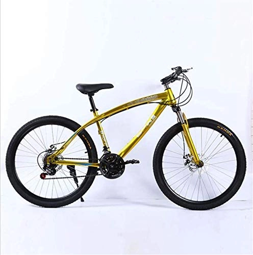 Mountain Bike : HCMNME durable bicycle Mens Mountain Bike, Double Disc Brake Off-Road Snow Bikes, Juvenile Student City Road Racing Bike, Adult 26 Inch Wheels Beach Bicycle Alloy frame with Disc Brakes