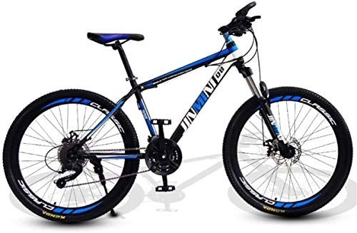 Mountain Bike : HCMNME Mountain Bikes, 24 inch mountain bike adult men and women variable speed mobility bicycle 40 cutter wheels Alloy frame with Disc Brakes (Color : Black blue, Size : 21 speed)