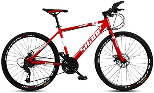 Mountain Bike : HCMNME Mountain Bikes, 26 inch mountain bike male and female adult super light variable speed bicycle spoke wheel Alloy frame with Disc Brakes (Color : Red, Size : 27 speed)