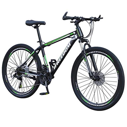 Mountain Bike : HEATLE 24 / 26 Inch Lightweight Mini Folding Bike Outroad Mountain Bike Small Portable Bicycle Adult Student Mountain Bike with 21 Speed Dual Disc Brakes (26 Inch, 1 Green)