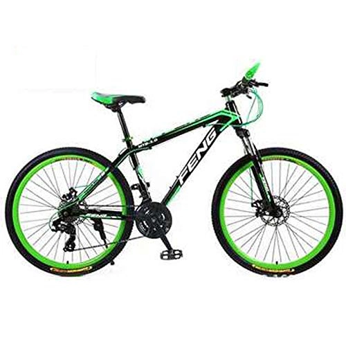 Mountain Bike : hj Mountain Bike, Adult Bicycle 26 Inch Light Weight Wheel Light Aluminum Frame 27 Speed Disc Brake Student Bicycle, Green