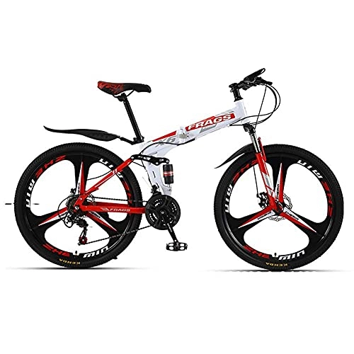 Mountain Bike : HJRBM 24 Speed Bicycle， Mountain Bike， 26 Inch， Lightweight And Durable， Shock Absorption Design， for Men Women Bike， White Red jianyou