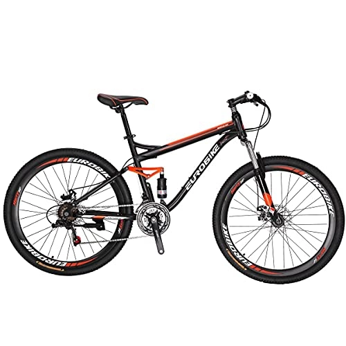 Mountain Bike : HYLK S7 Mountain Bike 21 Speed 27.5 Inches Wheels Bicycle Orange (Spoke Wheels)