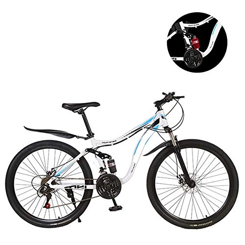 Mountain Bike : HZYYZH Adult Mountain Bike Off-Road Bike Hard Frame 26 Inch City Bike Student Riding Bicycle Mechanical Disc Brake, White, 24 speed