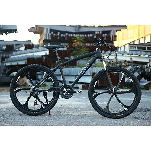 Mountain Bike : JESU Mountain Bike for Men, 26 inch High-carbon steel Bicycle, Dual disc brakes Bikes, Front and rear mechanical disc brakes, Black, 27Speed