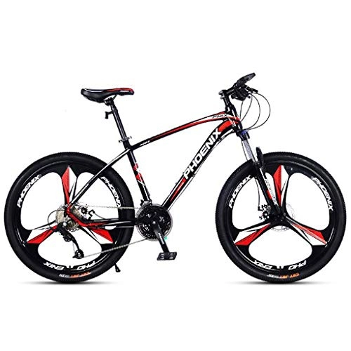 Mountain Bike : JLFSDB Mountain Bike, 26'' Mountain Bicycles 27 Speeds Lightweight Aluminium Alloy Frame Disc Brake Front Suspension (Color : Red)