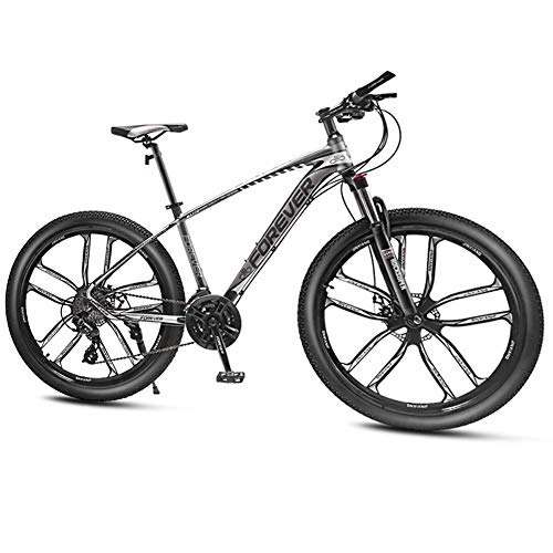 Mountain Bike : KaiKai Mountain Bikes 24-Inch Wheels, Adult Bicycle 10 Spoke Wheels, with 24-27-30- Speeds Derailleur, Overdrive Hardtail Mountain Bike Aluminum Frame, Anti-Slip Bikes, blue 10 Spoke, 24 speed
