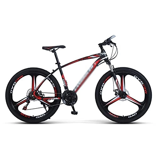 Mountain Bike : Kays 21 / 24 / 27 Speed Front Suspension Mountain Bicycle 26 In Daul Disc Brake Mens Bikes High-carbon Steel Frame For A Path, Trail & Mountains(Size:27 Speed, Color:Red)