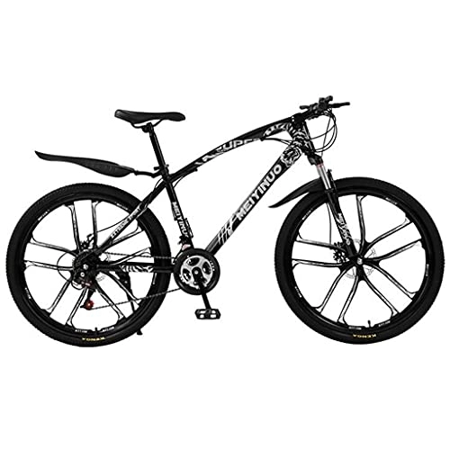 Mountain Bike : Kays 26 In Mens Mountain Bike Daul Disc Brake 21 / 24 / 27 Speed Bicycle Disc Brakes MTB For A Path, Trail & Mountains Suitable For Men And Women Cycling Enthusiasts(Size:27 Speed, Color:Black)