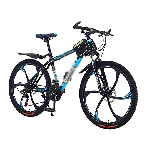Mountain Bike : Kays 26 In Mountain Bikes 21 / 24 / 27 Speed Bicycle Adult Mountain Trail Bike High-carbon Steel Frame Dual Suspension Dual Disc Brake For A Path, Trail & Mountains(Size:27 Speed, Color:Blue)