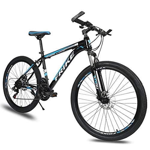 Mountain Bike : Kays 26 Inch Adult Mountain Bike Mountain Trail Bike Aluminum Alloy Frame 21 / 24 / 27 Speed Bicycle Full Suspension MTB ​​Gears Dual Disc Brakes Mountain Bicycle(Size:21 Speed, Color:Blue)