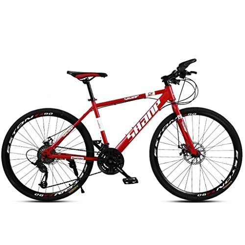 Mountain Bike : Kays 26 Inch Mountain Bicycles Lightweight Aluminium Alloy Frame 21 / 24 / 27 / 30 Speeds Front Suspension Disc Brake Spoke Wheel (Color : Red, Size : 27speed)