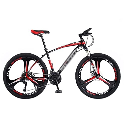 Mountain Bike : Kays 26 Inch Mountain Bike Urban Commuter City Bicycle High Carbon Steel Frame 21 / 24 / 27 Speed With Mechanical Disc Brakes(Size:21 Speed, Color:Red)