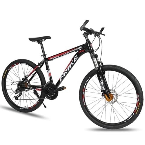 Mountain Bike : Kays 26-inch Wheels Mountain Bike Bicycles 21 / 24 / 27 Speed Disc Brakes Front And Rear For Women Men Adult Suitable For A Path, Trail & Mountains(Size:27 Speed, Color:Red)