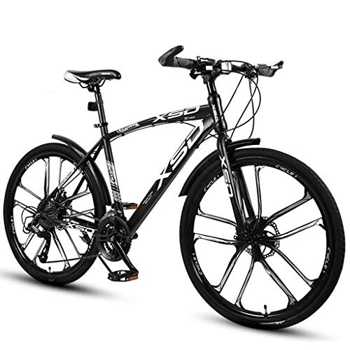 Mountain Bike : Kays 26" Mountain Bicycles 21 / 24 / 27 / 30 Speeds Unisex MTB Bike Lightweight Carbon Steel Frame Front Suspension Disc Brake (Color : Black, Size : 27speed)