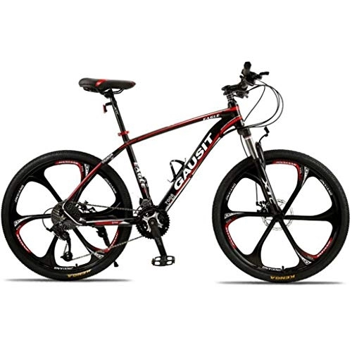 Mountain Bike : Kays 26" Mountain Bicycles 24 / 27 / 30 Speeds Men / Women Bike Lightweight Carbon Steel Frame Disc Brake Front Suspension (Color : Red, Size : 30speed)