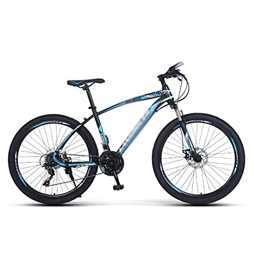 Mountain Bike : Kays Mens MTB 26-inch Mountain Bike 21 / 24 / 27-Speed Bicycle For A Path, Trail & Mountains With Double Disc Brake And Lockable Suspension(Size:27 Speed, Color:Blue)