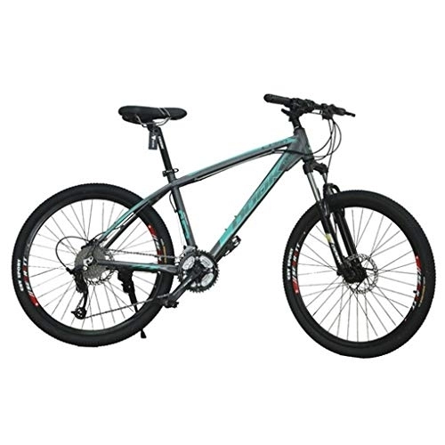Mountain Bike : Kays Mountain Bike, 26 Inch Aluminium Alloy Bicycles, 27 Speed, Double Disc Brake And Front Suspension (Color : Green)